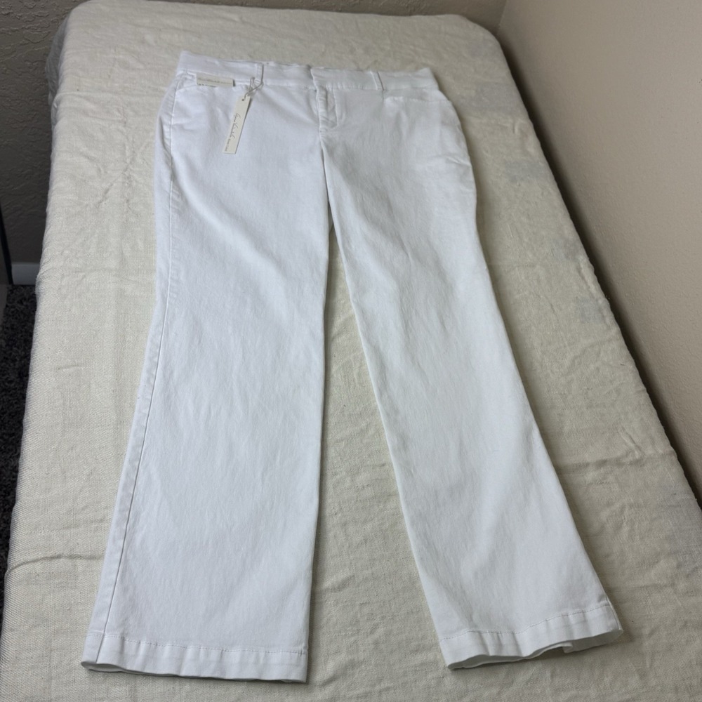 Gloria Vanderbilt‎ Charlene Women's White Stretch Pants 5 design Pockets Size 12 - Picture 14 of 14